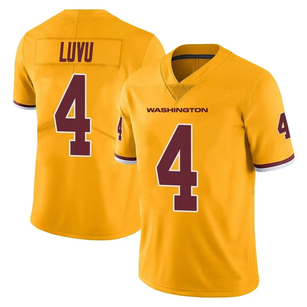 tocy W.Commanders #4 Frankie Luvu Player Gold Vapor Limited Stitched Jerseys