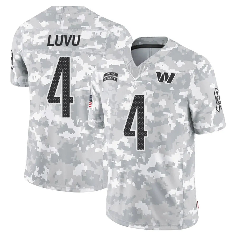 tocy W.Commanders #4 Frankie Luvu Player Limited Arctic Camo Salute to Service Stitched Jerseys