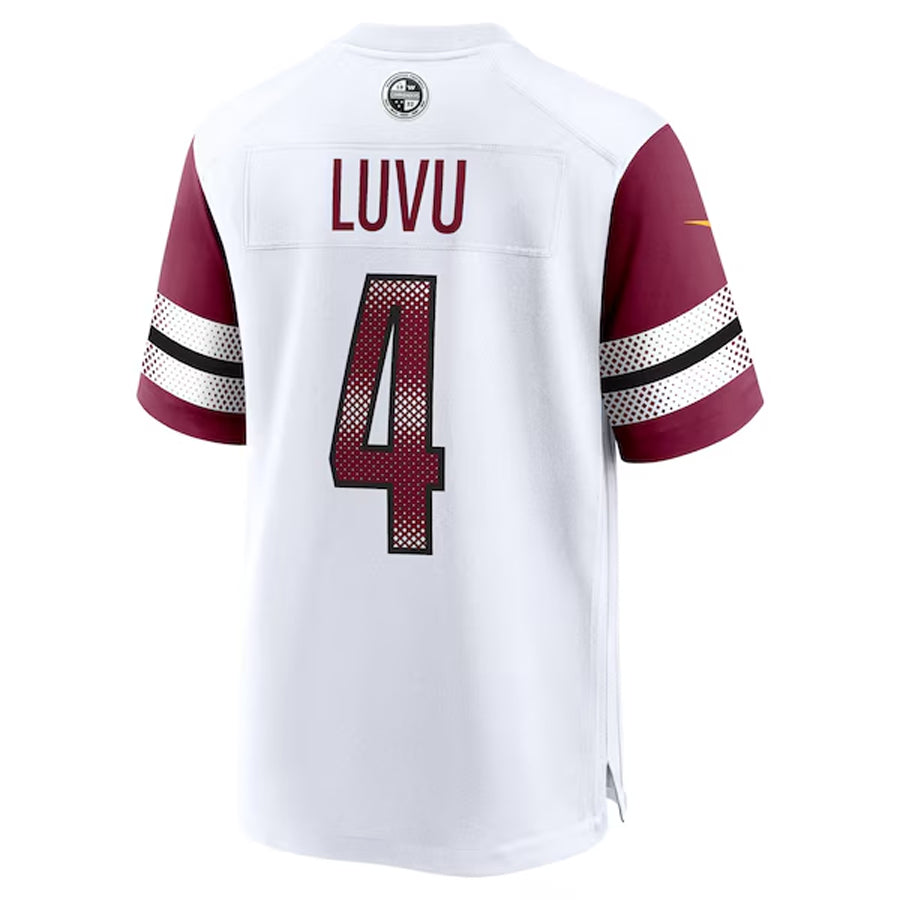 tocy W.Commanders #4 Frankie Luvu Player White Home Game Football Jerseys