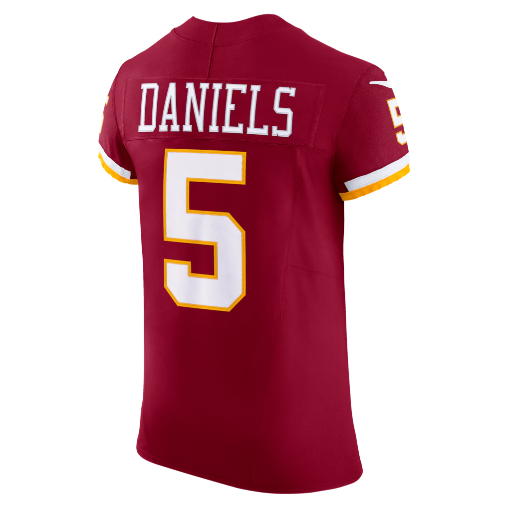 tocy W.Commanders #5 Jayden Daniels Burgundy Vapor F.U.S.E. Elite Stitched Jerseys
