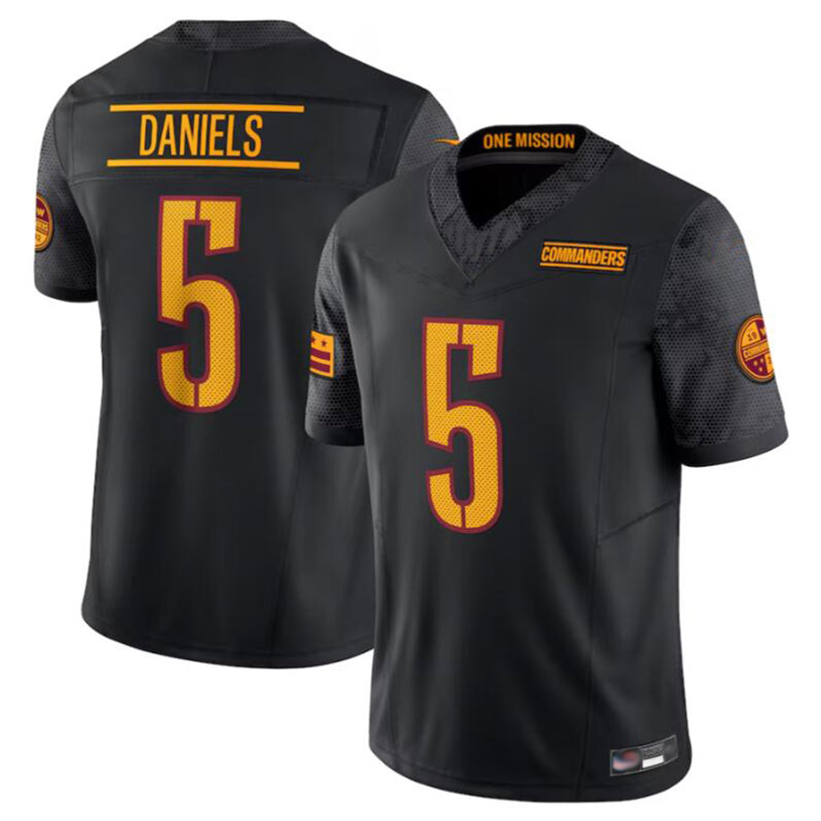 tocy W.Commanders #5 Jayden Daniels Player Black Vapor F.U.S.E. Limited Stitched Jerseys