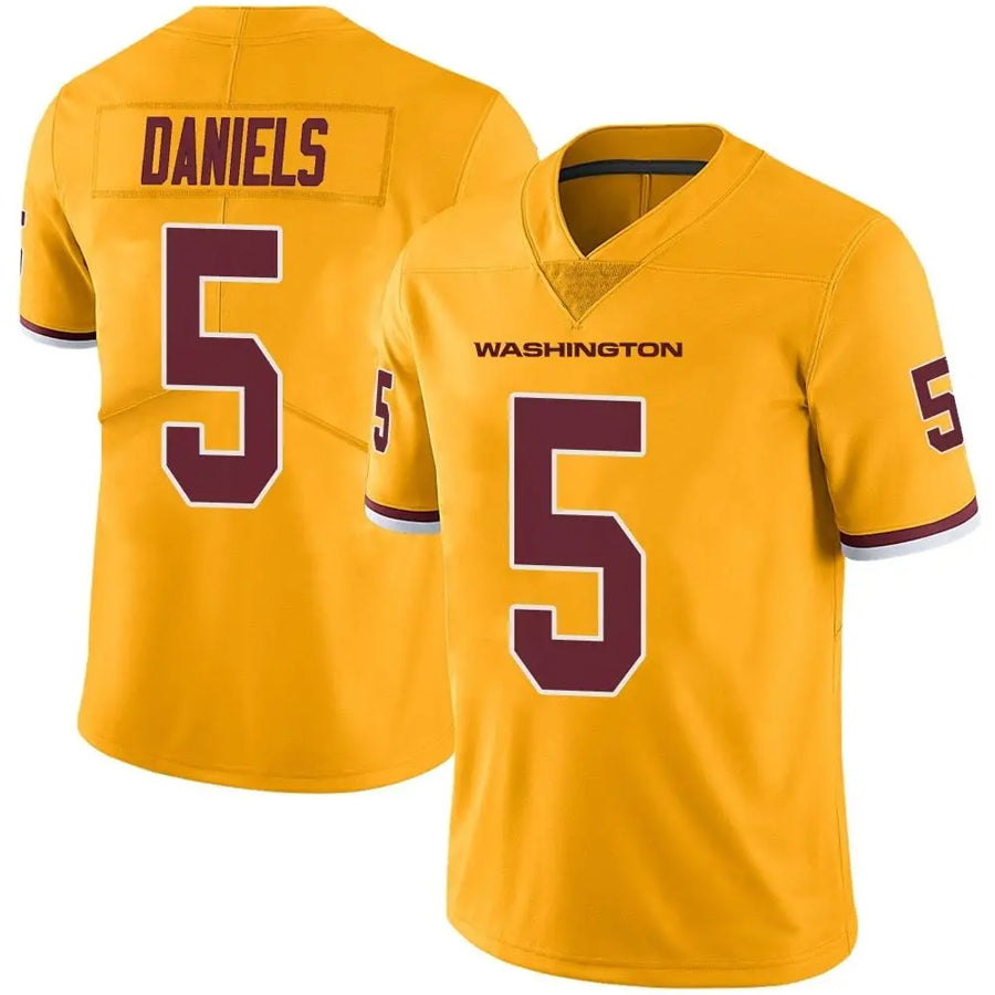 tocy W.Commanders #5 Jayden Daniels Player Limited Gold Color Rush Stitched Jerseys