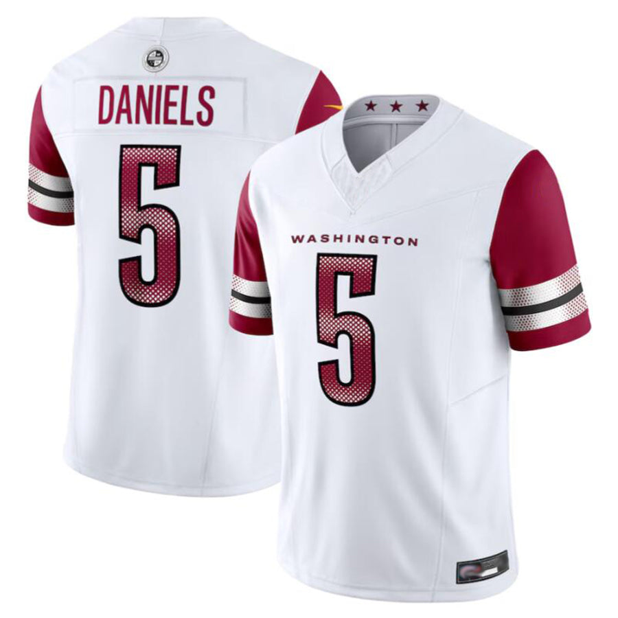 tocy W.Commanders #5 Jayden Daniels Player White Vapor F.U.S.E. Limited Stitched Jerseys