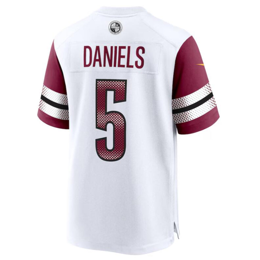 tocy W.Commanders #5 Jayden Daniels White 2024 Draft First Round Pick Player Game Stitched Jersey