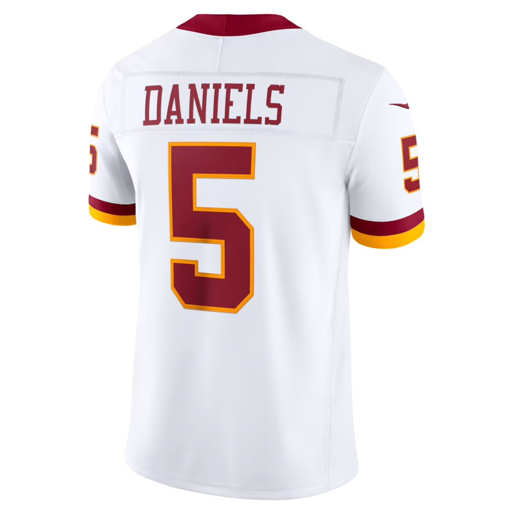 tocy W.Commanders #5 Jayden Daniels White Vapor F.U.S.E. Stitched Limited Jerseys