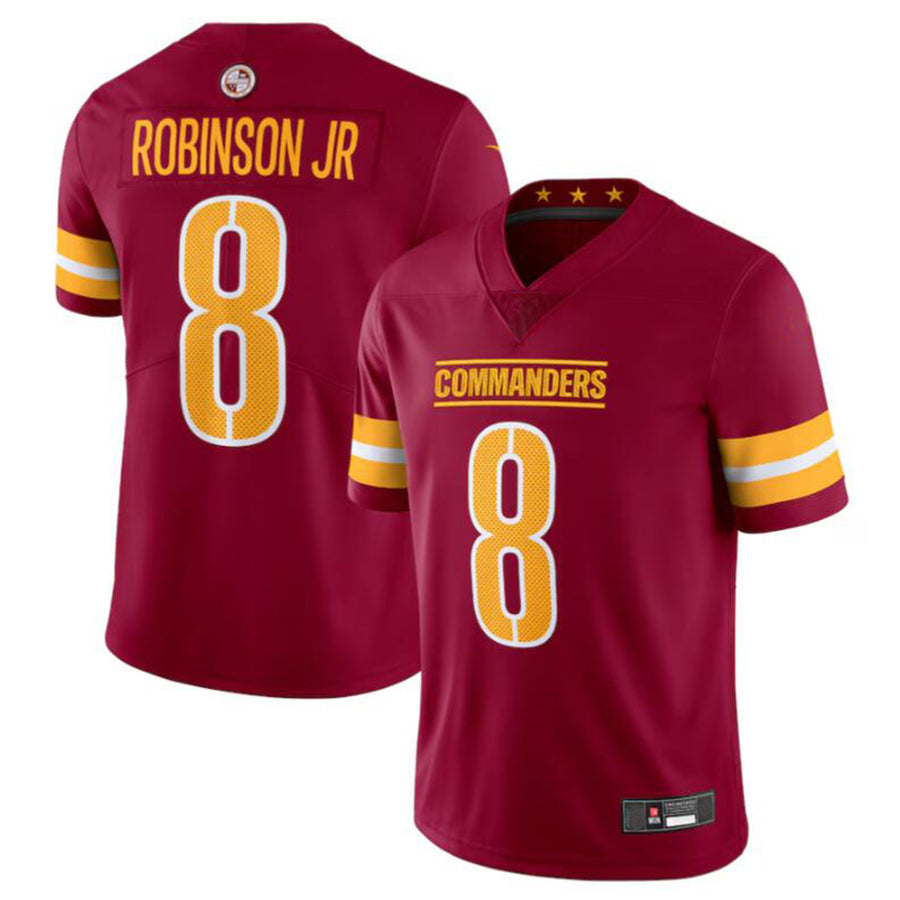 tocy W.Commanders #8 Brian Robinson Jr. Burgundy Vapor Untouchable Limited American Stitched Jerseys