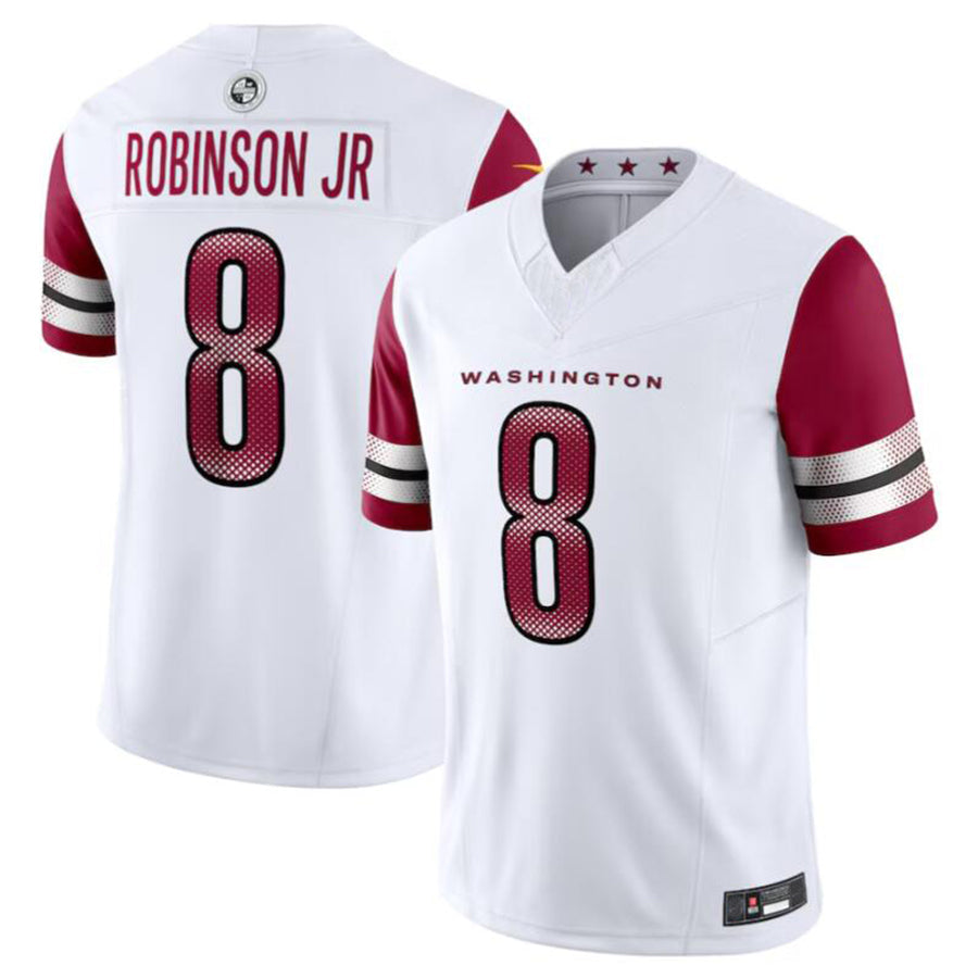 tocy W.Commanders #8 Brian Robinson Jr. White Vapor F.U.S.E. Limited American Stitched Jersey