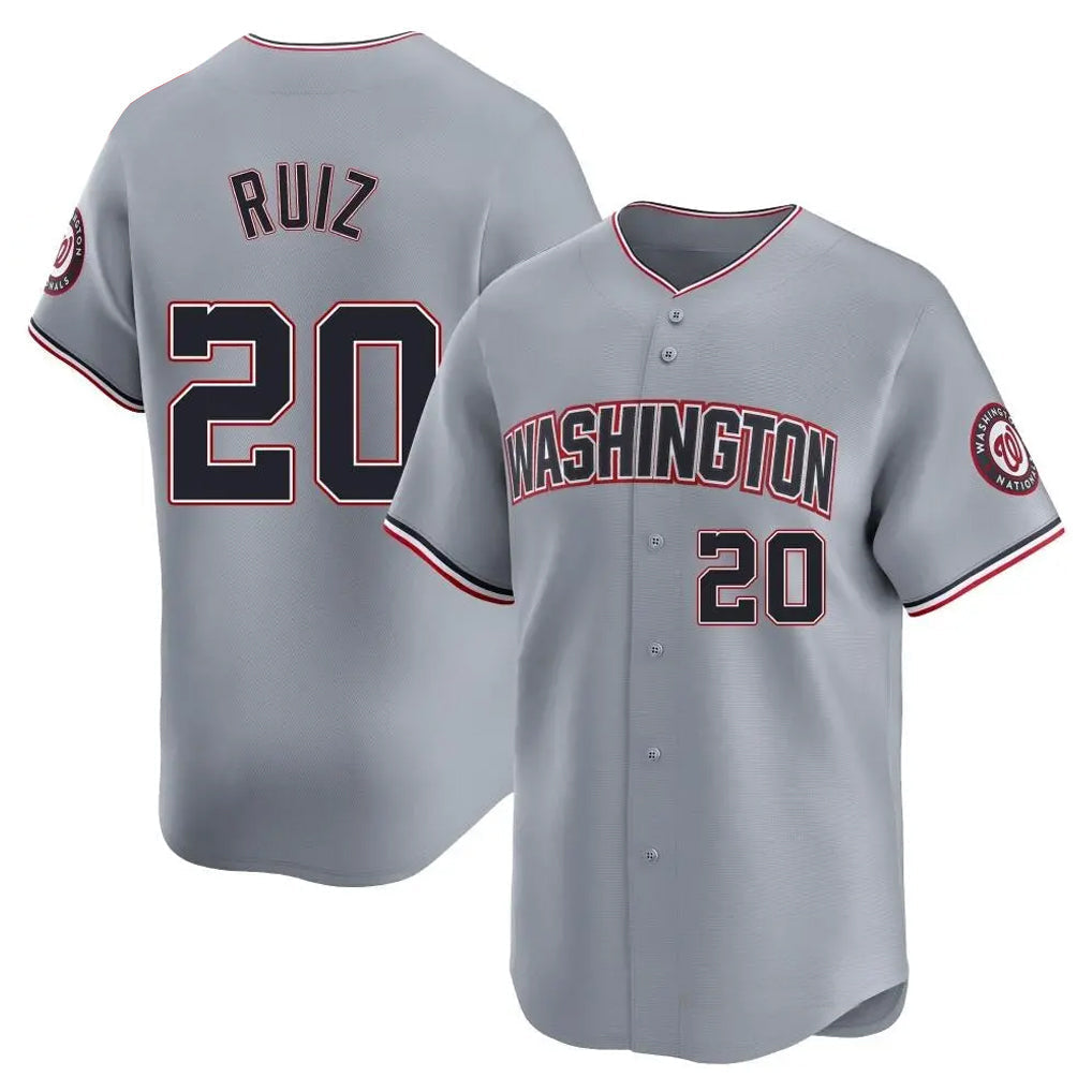 tocy W.Nationals #20 Keibert Ruiz Player Gray City Connect Elite Alternate Stitched Jerseys