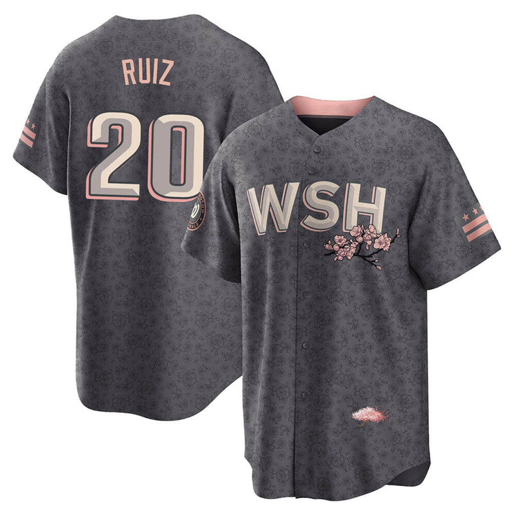 tocy W.Nationals #20 Keibert Ruiz Player Gray City Connect Stitched Jerseys