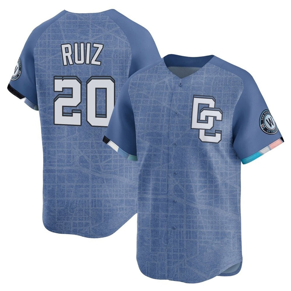 tocy W.Nationals #20 Keibert Ruiz Player Light Blue Limited City Connect Stitched Jerseys