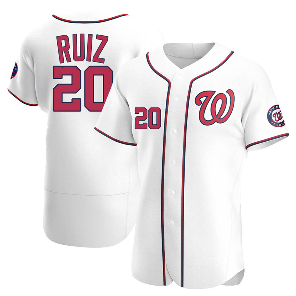 tocy W.Nationals #20 Keibert Ruiz Player White Elite Home Stitched Jerseys