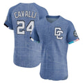 tocy W.Nationals #24 Cade Cavalli Player Blue City Connect Elite Limited Stitched Jerseys