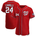 tocy W.Nationals #24 Cade Cavalli Player Red Alternate Elite Stitched Jerseys