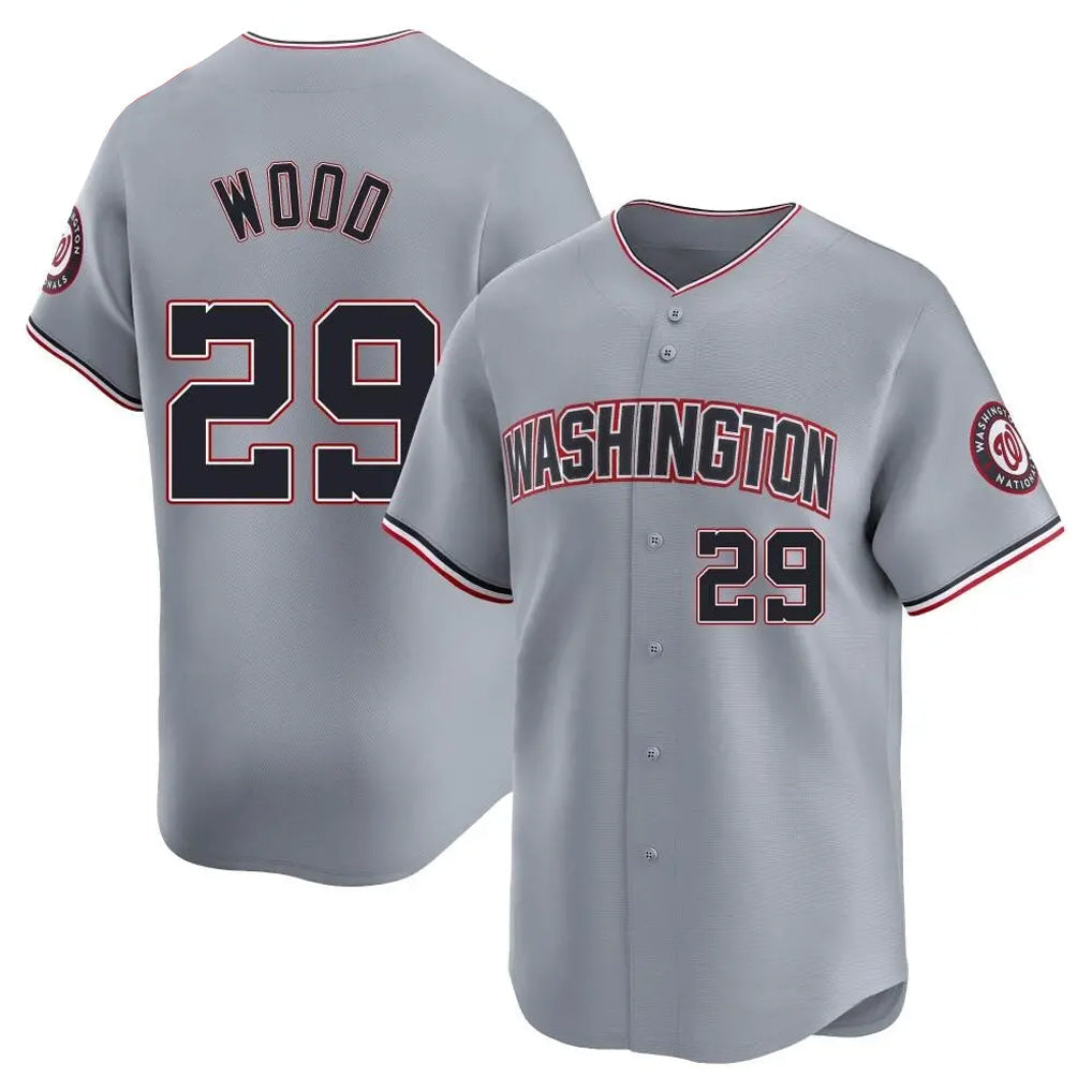 tocy W.Nationals #29 James Wood Player Gray City Connect Limited Alternate Stitched Jerseys