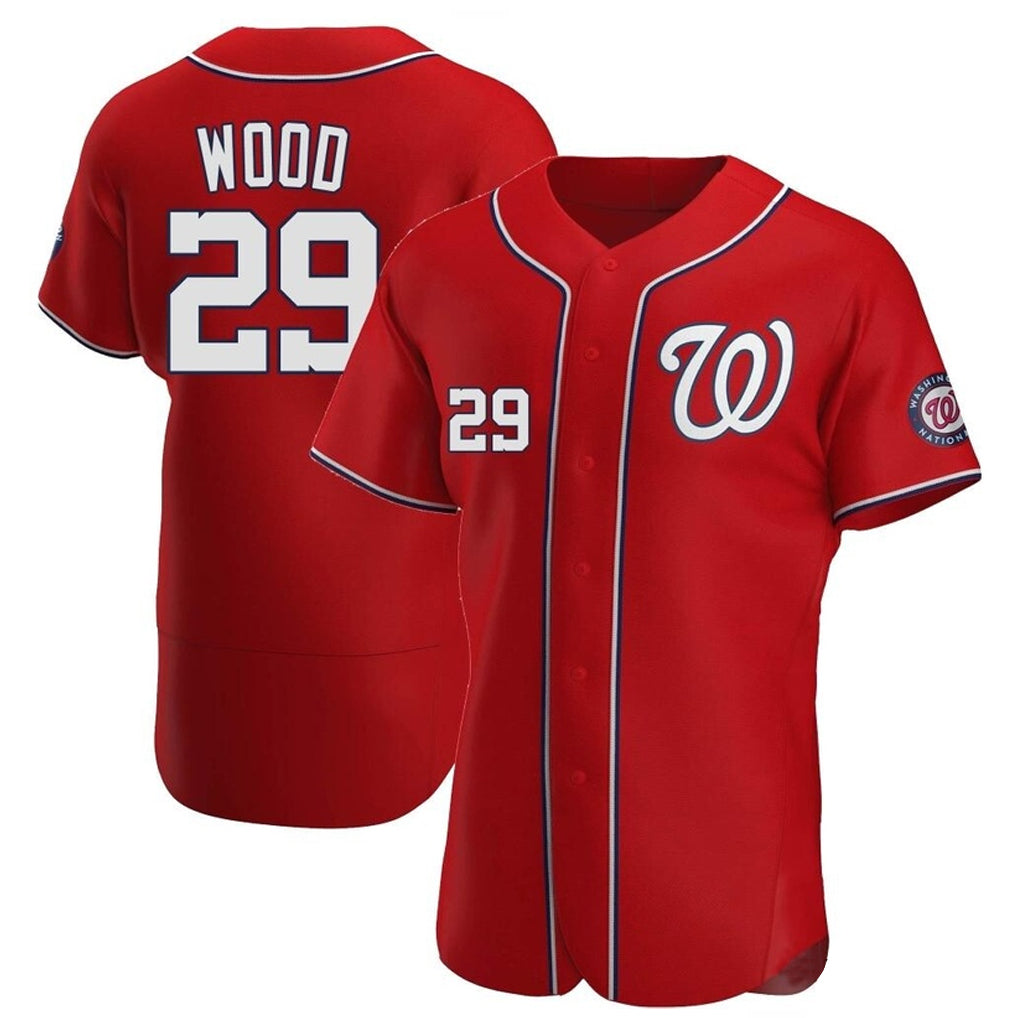 tocy W.Nationals #29 James Wood Player Red Alternate Elite Stitched Jerseys