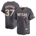 tocy W.Nationals #37 Stephen Strasburg Player Gray City Connect Stitched Jerseys
