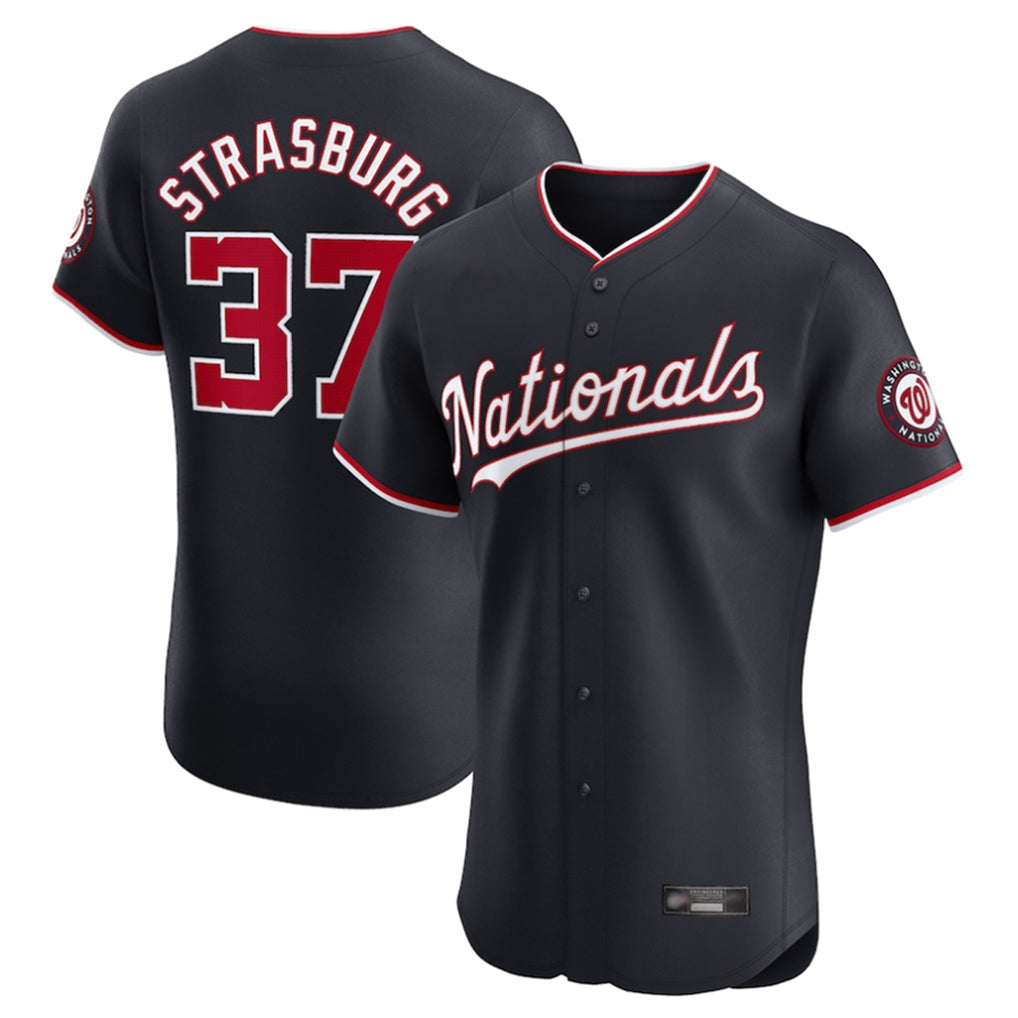 tocy W.Nationals #37 Stephen Strasburg Player Navy Elite Stitched Jerseys