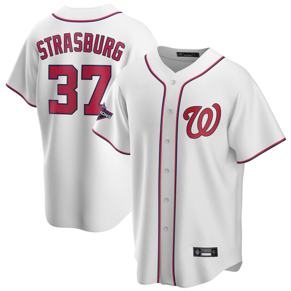 tocy W.Nationals #37 Stephen Strasburg Player White Game Stitched Jerseys