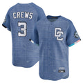tocy W.Nationals #3 Dylan Crews Player Blue Limited City Connect Stitched Jerseys