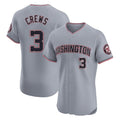 tocy W.Nationals #3 Dylan Crews Player Gray City Connect Elite Alternate Stitched Jerseys