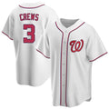 tocy W.Nationals #3 Dylan Crews Player White Game Replica Stitched Jerseys