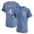 tocy W.Nationals #4 Daylen Lile Player Blue City Connect Limited Stitched Jerseys