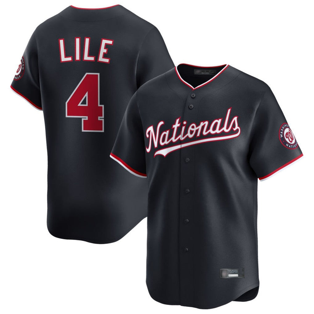 tocy W.Nationals #4 Daylen Lile Player Navy Alternate Limited Replica Stitched Jerseys
