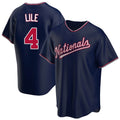 tocy W.Nationals #4 Daylen Lile Player Navy Replica Game Stitched Jerseys