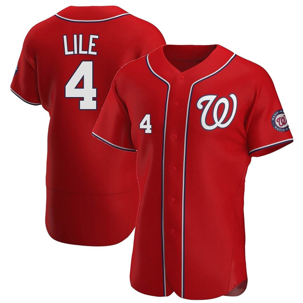 tocy W.Nationals #4 Daylen Lile Player Red Alternate Elite Stitched Jerseys