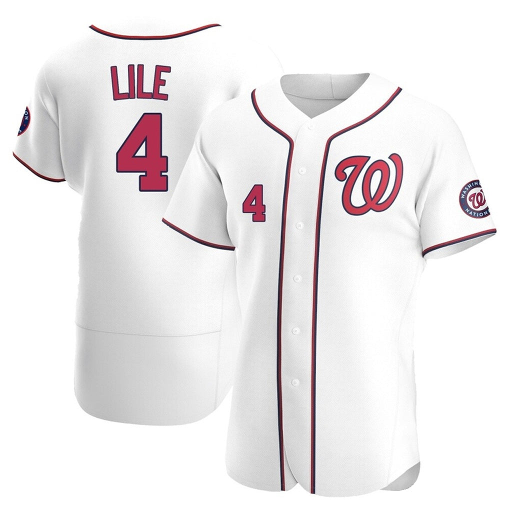 tocy W.Nationals #4 Daylen Lile Player White Alternate Elite Stitched Jerseys