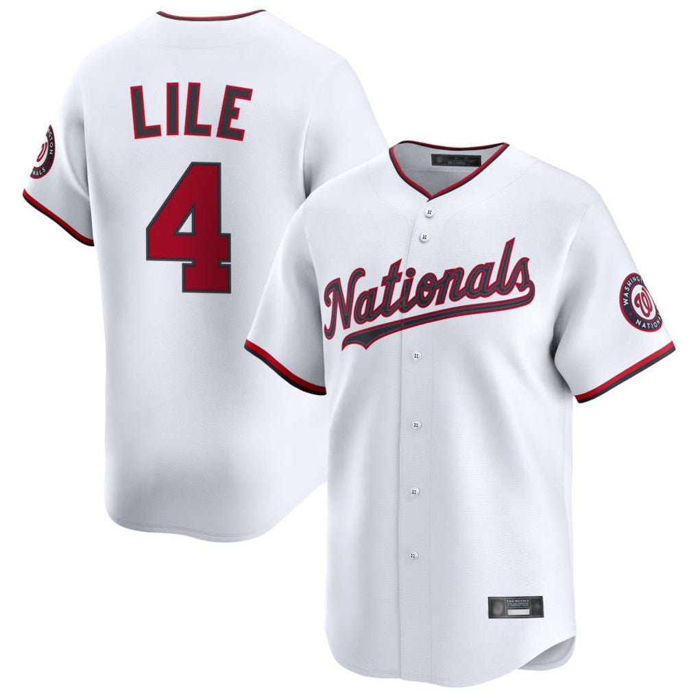 tocy W.Nationals #4 Daylen Lile Player White Alternate Limited Replica Stitched Jerseys