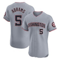 tocy W.Nationals #5 CJ Abrams Player Gray Elite Road Replica Stitched Jerseys