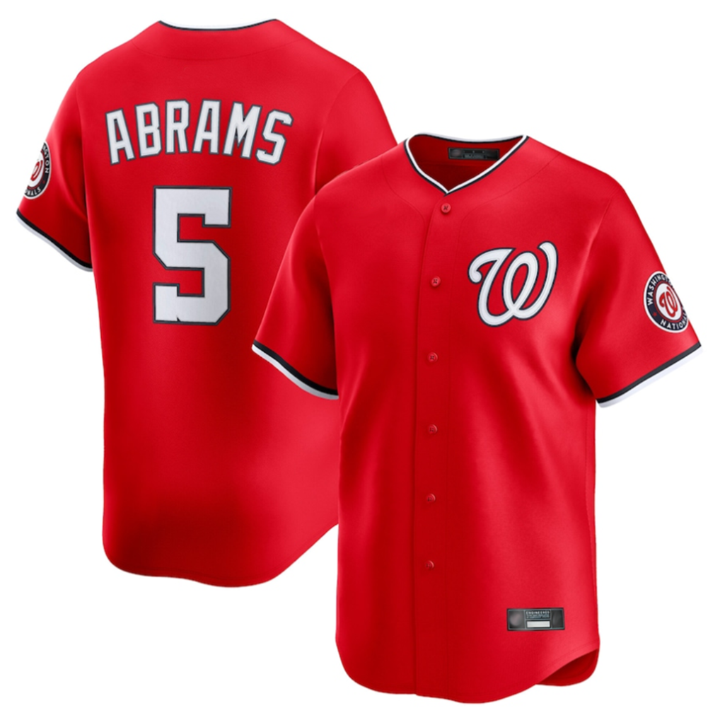 tocy W.Nationals #5 CJ Abrams Player Red Limited Stitched Jerseys