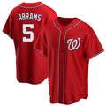 tocy W.Nationals #5 CJ Abrams Player Red Replica Alternate Game Jerseys