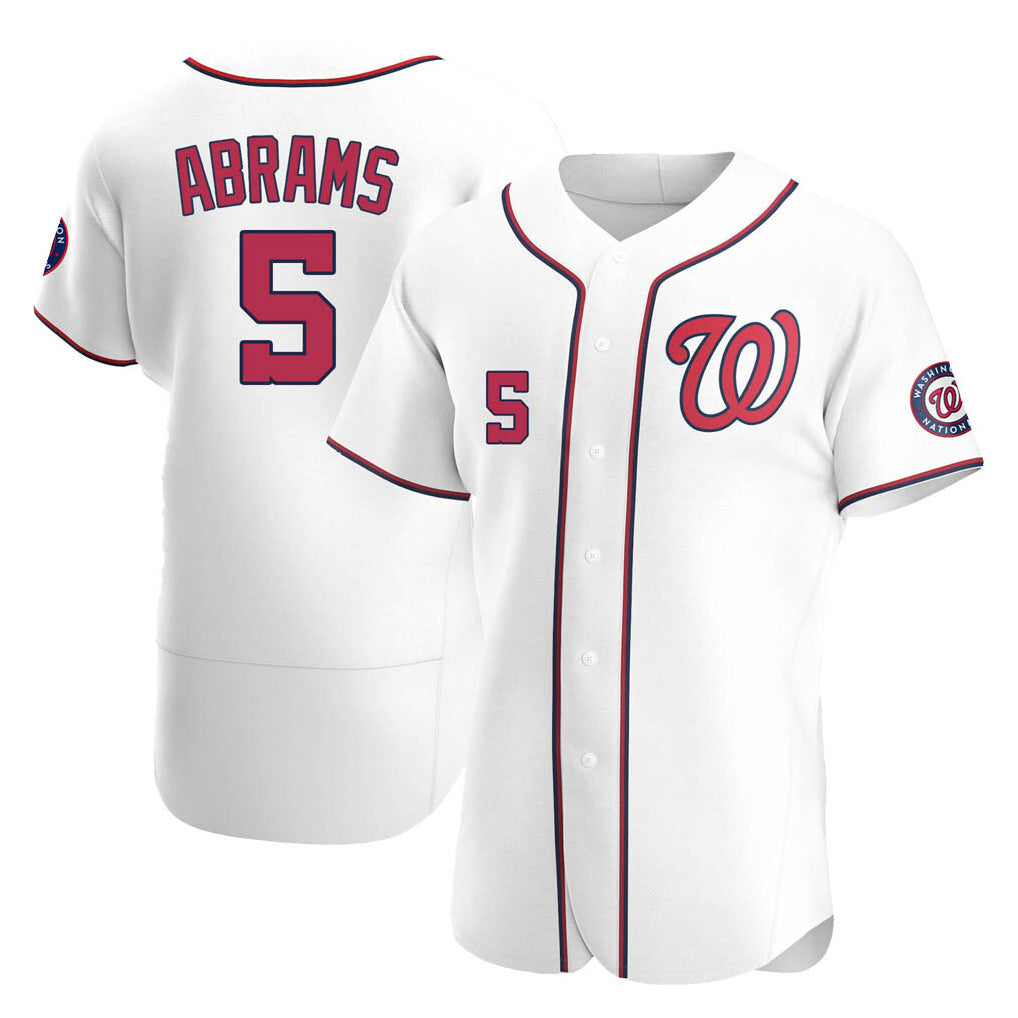 tocy W.Nationals #5 CJ Abrams Player White Alternate Elite Stitched Jerseys
