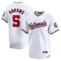 tocy W.Nationals #5 CJ Abrams Player White Home Limited Stitched Jerseys