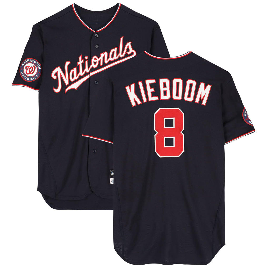tocy W.Nationals #8 Carter Kieboom Player Navy Home Game Stitched Jerseys
