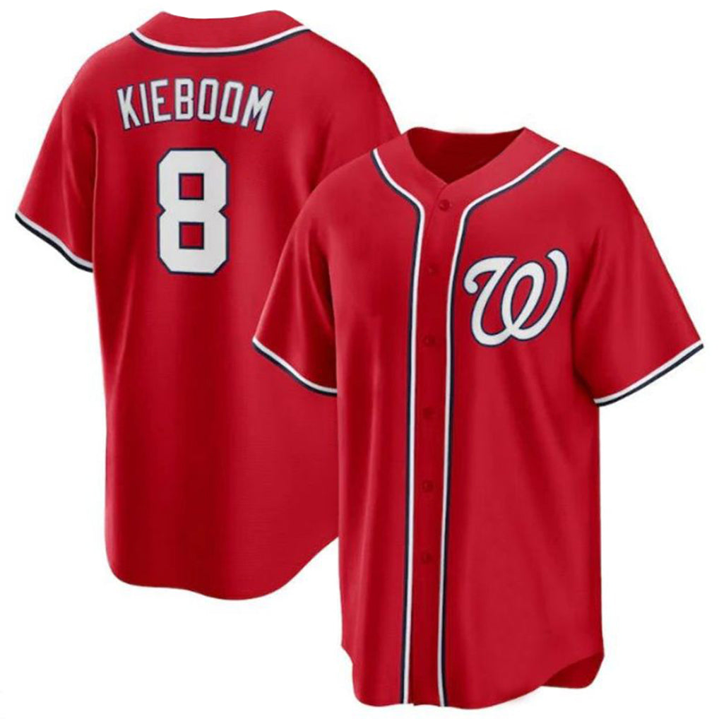 tocy W.Nationals #8 Carter Kieboom Player Red Replica Game Stitched Jerseys