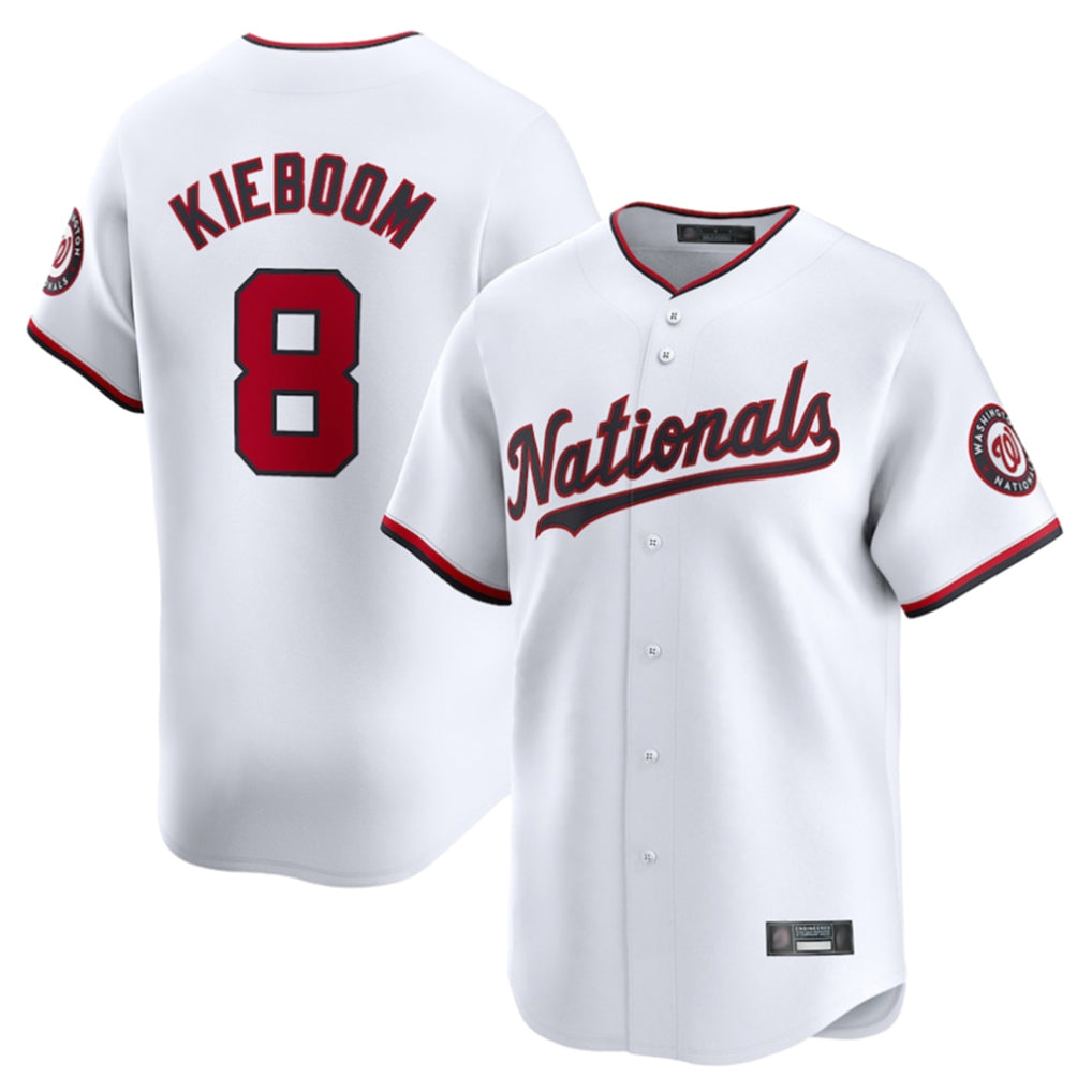 tocy W.Nationals #8 Carter Kieboom Player White Home Limited Stitched Jerseys