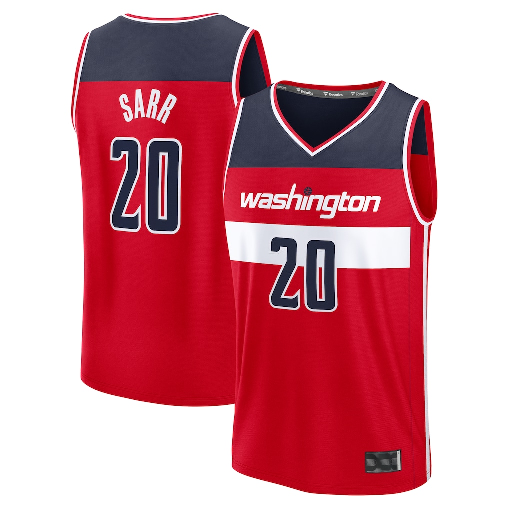 tocy W.Wizards #20 Alex Sarr Red Fast Break Replica Jerseys - Icon Edition