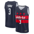 tocy W.Wizards #3 Trae Young Navy Fast Break - Statement Edition