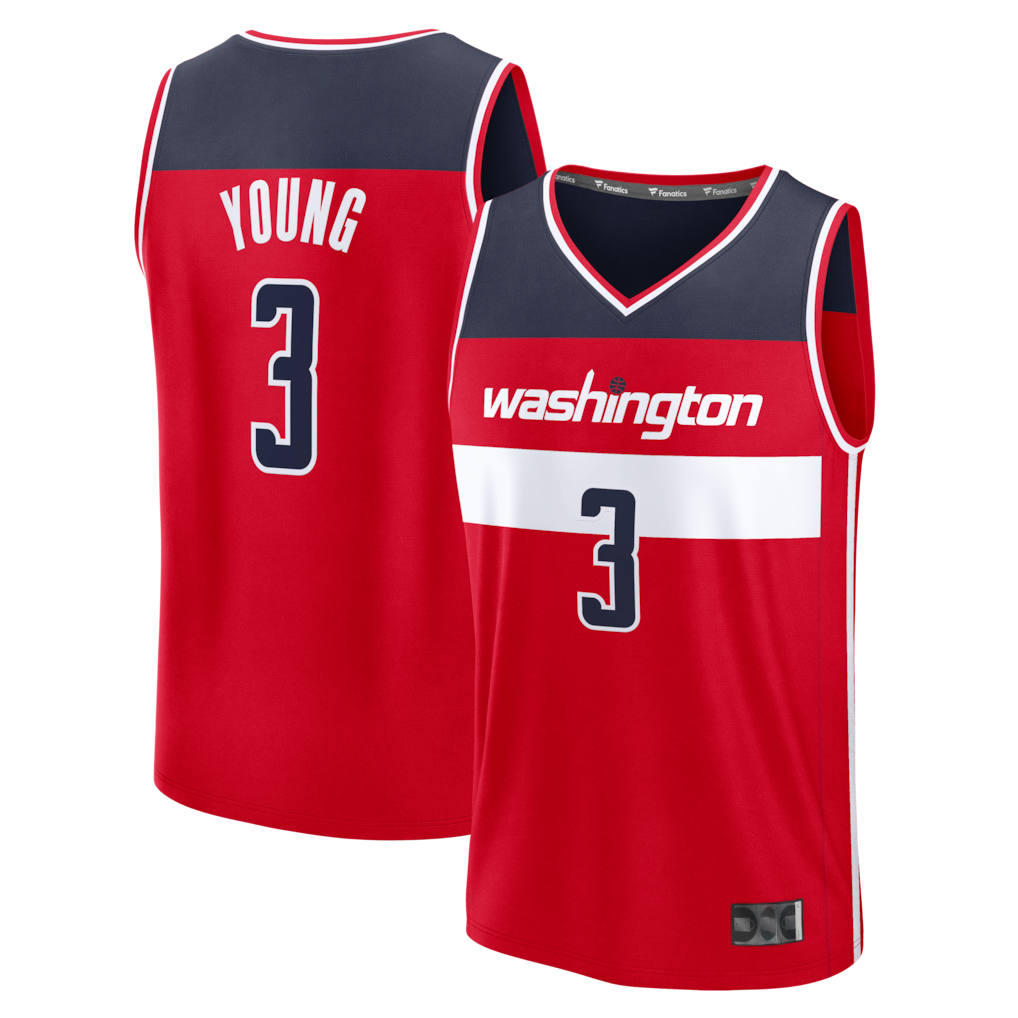 tocy W.Wizards #3 Trae Young Red Fast Break Jerseys - Icon Edition