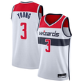 tocy W.Wizards #3 Trae Young White Swingman Jerseys - Association Edition