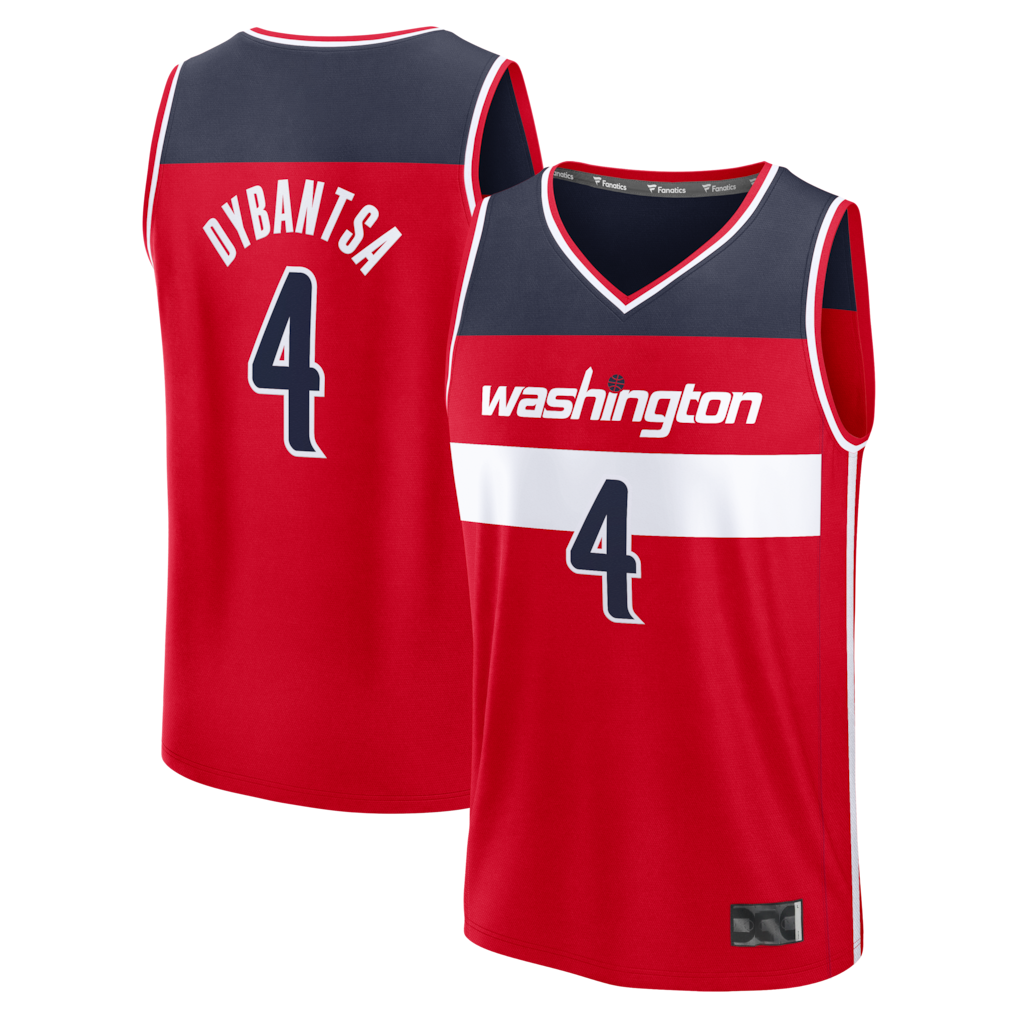 tocy W.Wizards #4 AJ Dybantsa Red 2026 Draft First Round Pick Fast Break Jersey s- Icon Edition