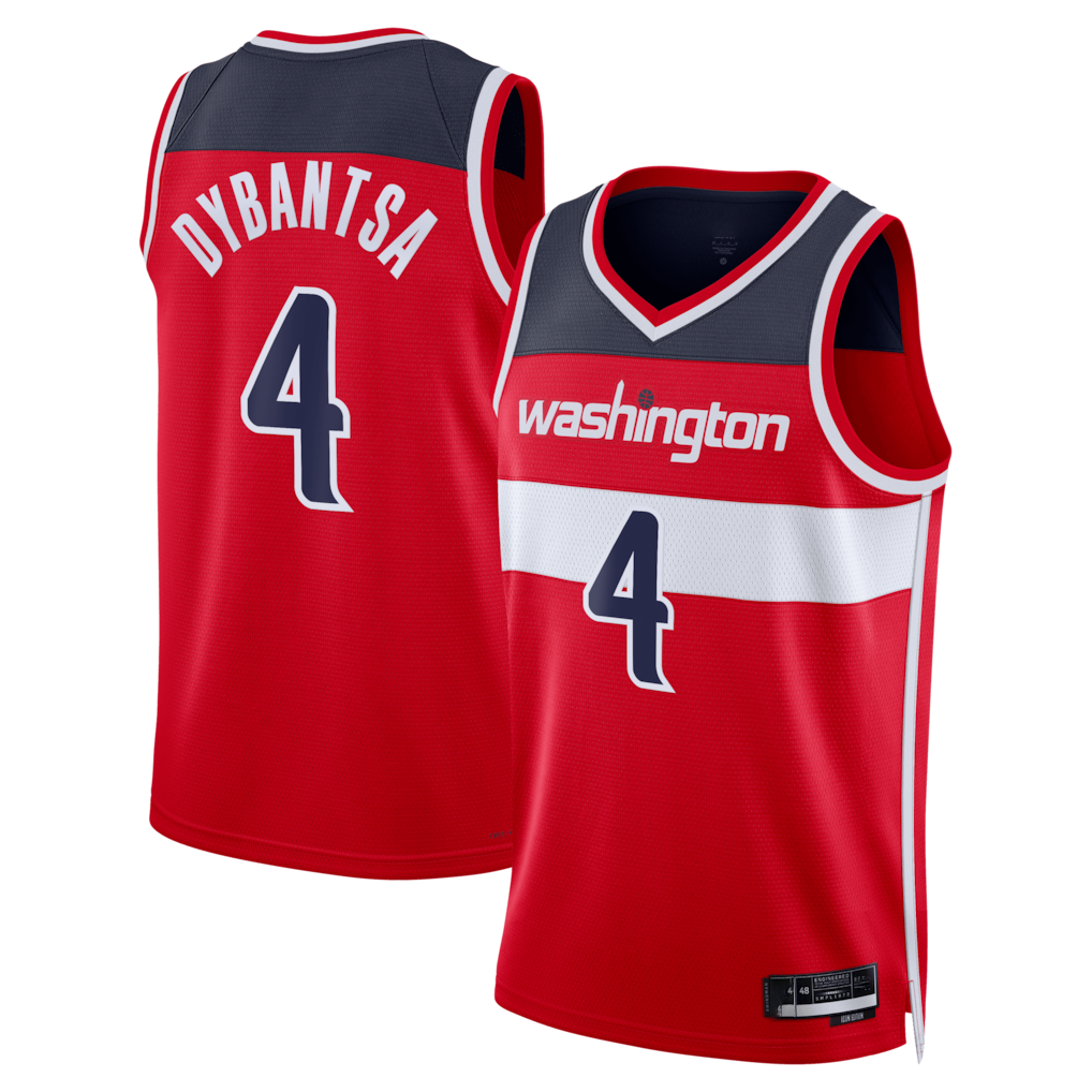 tocy W.Wizards #4 AJ Dybantsa Red 2026 Draft Swingman Jerseys - Icon Edition