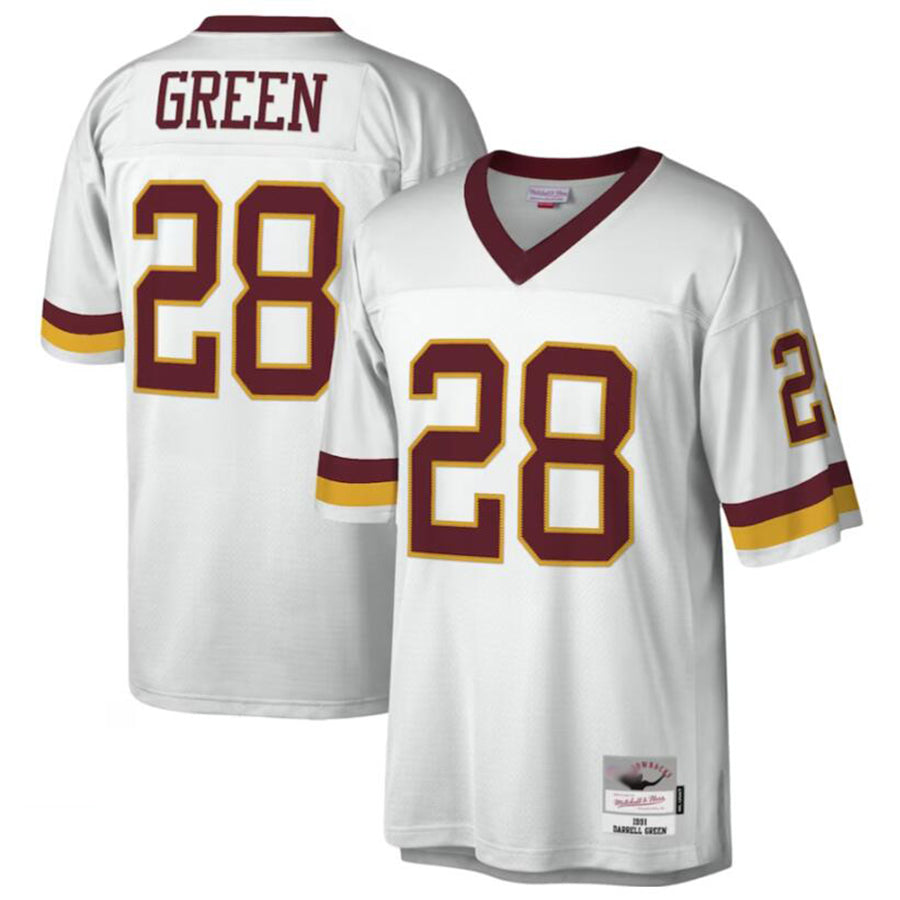 tocy Washington Football Team #28 Darrell Green Mitchell & Ness White Legacy Replica Stitched Jersey