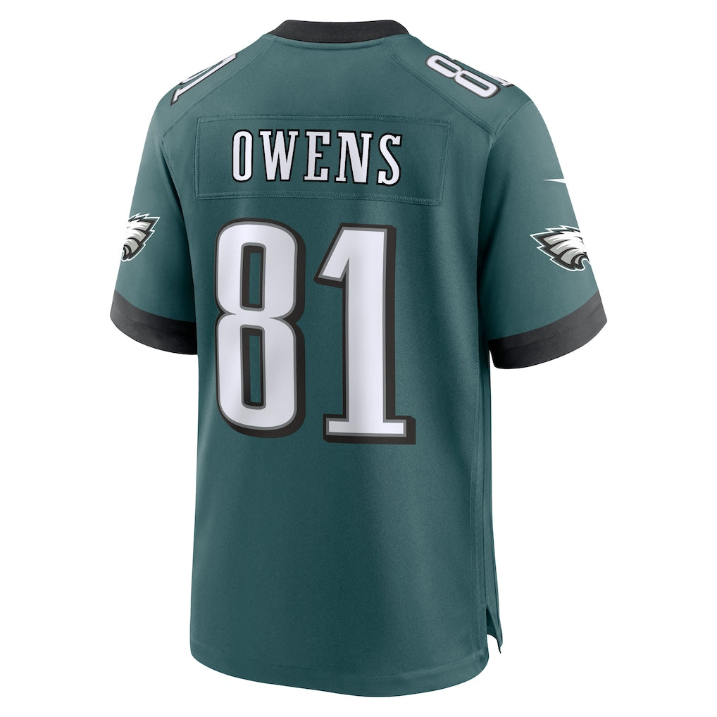 Tocy P.Eagles #81 Terrell Owens Midnight Green Team Game Jersey