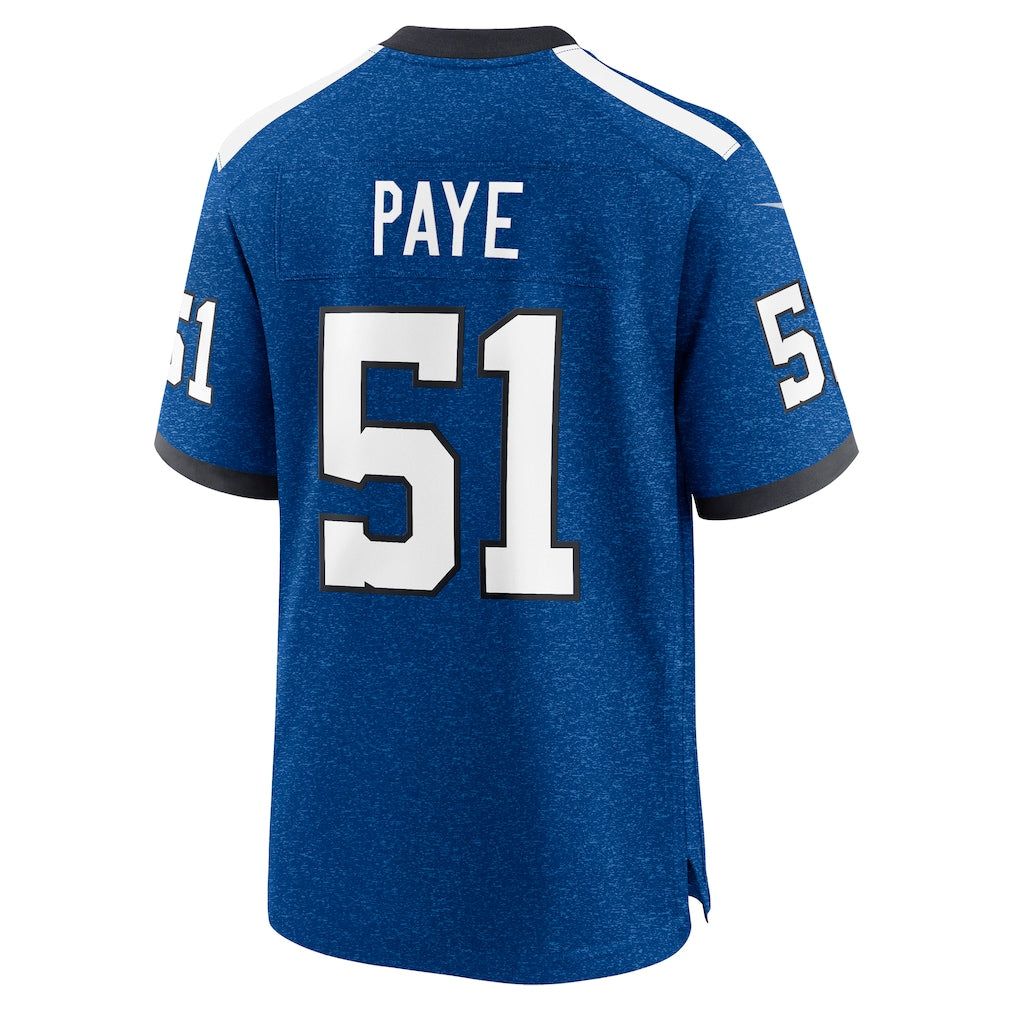 Tocy IN.Colts #51 Kwity Paye Blue Alternate Game Jersey