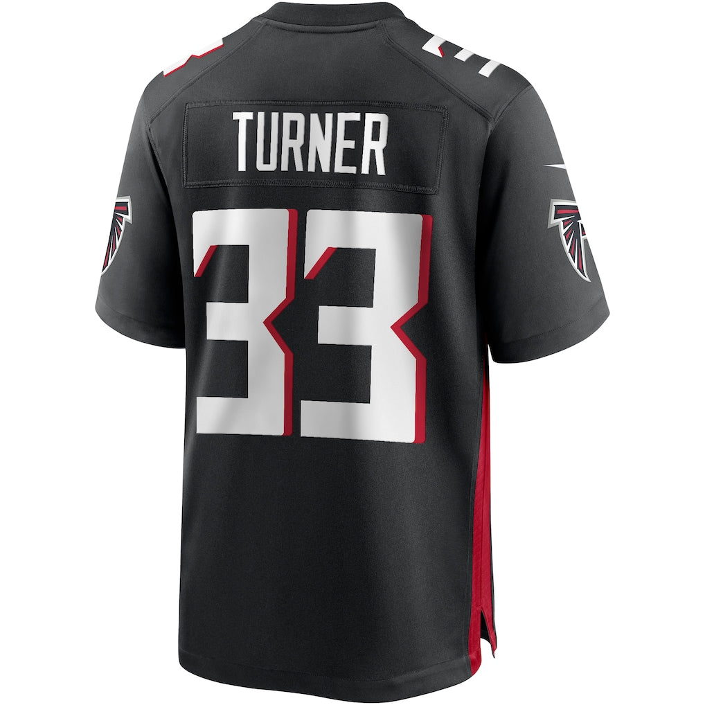 Tocy A.Falcons #33 Michael Turner Black Game Retired Player Jersey