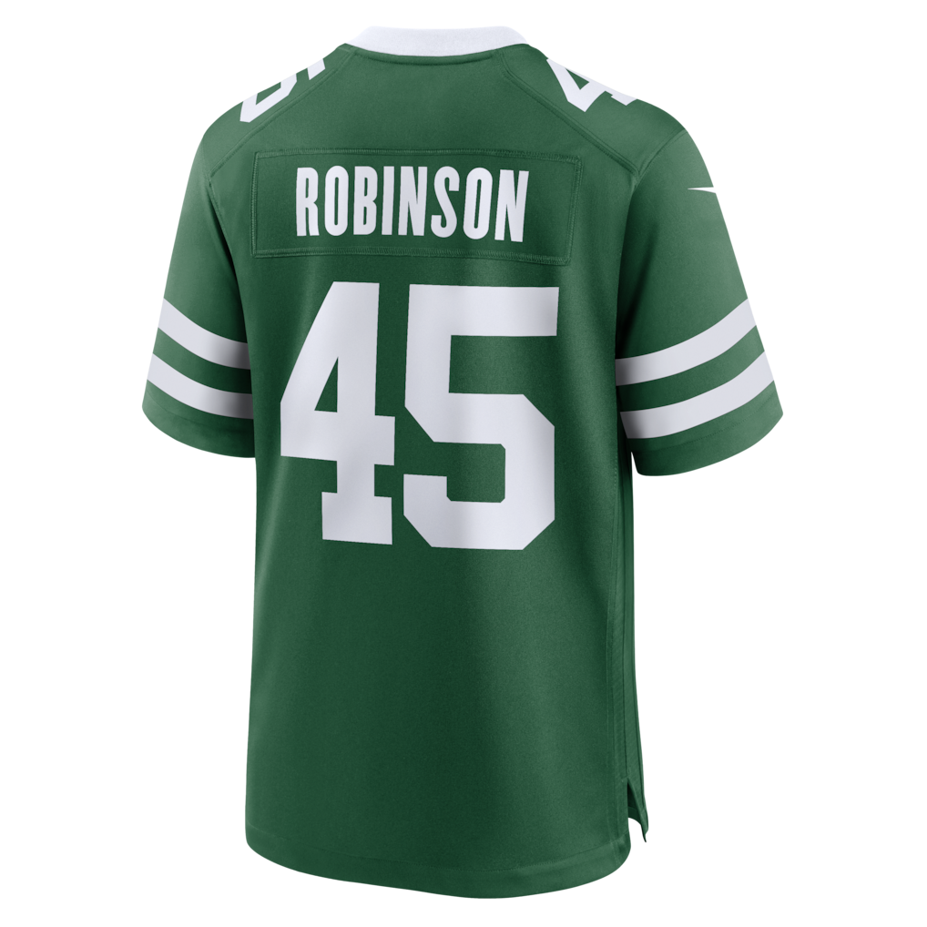 Tocy NY.Jets #45 Mark Robinson Legacy Green Team Game Jersey